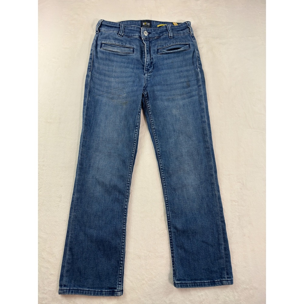 Maeve Anthropologie High Rise Straight Leg Jeans Blue Medium Wash Size 27